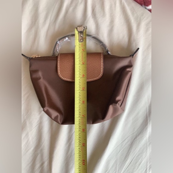 Longchamp Le Pliage mini make-up bag coffee brown color - Picture 4 of 10